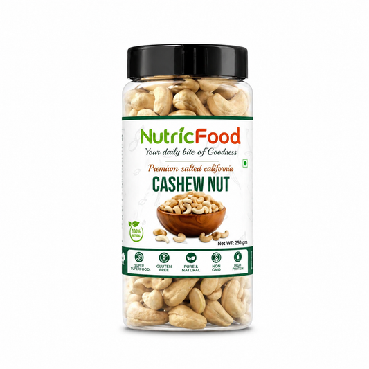 NutricFood | Premium Cashew Nuts 200g | 100% Natural Kaju | High Protein Healthy Snack | NutricFood